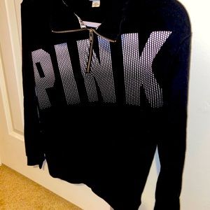 pink half zip
